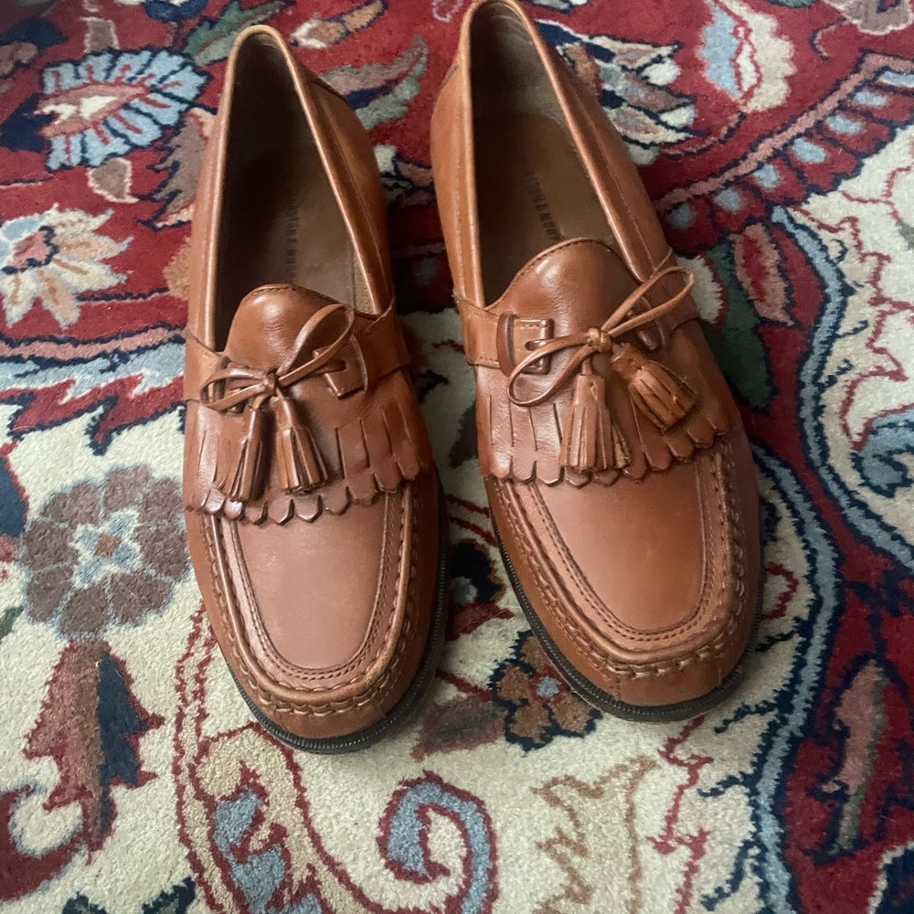 Johnston & Murphy Brown Leather Tassel Loafers
